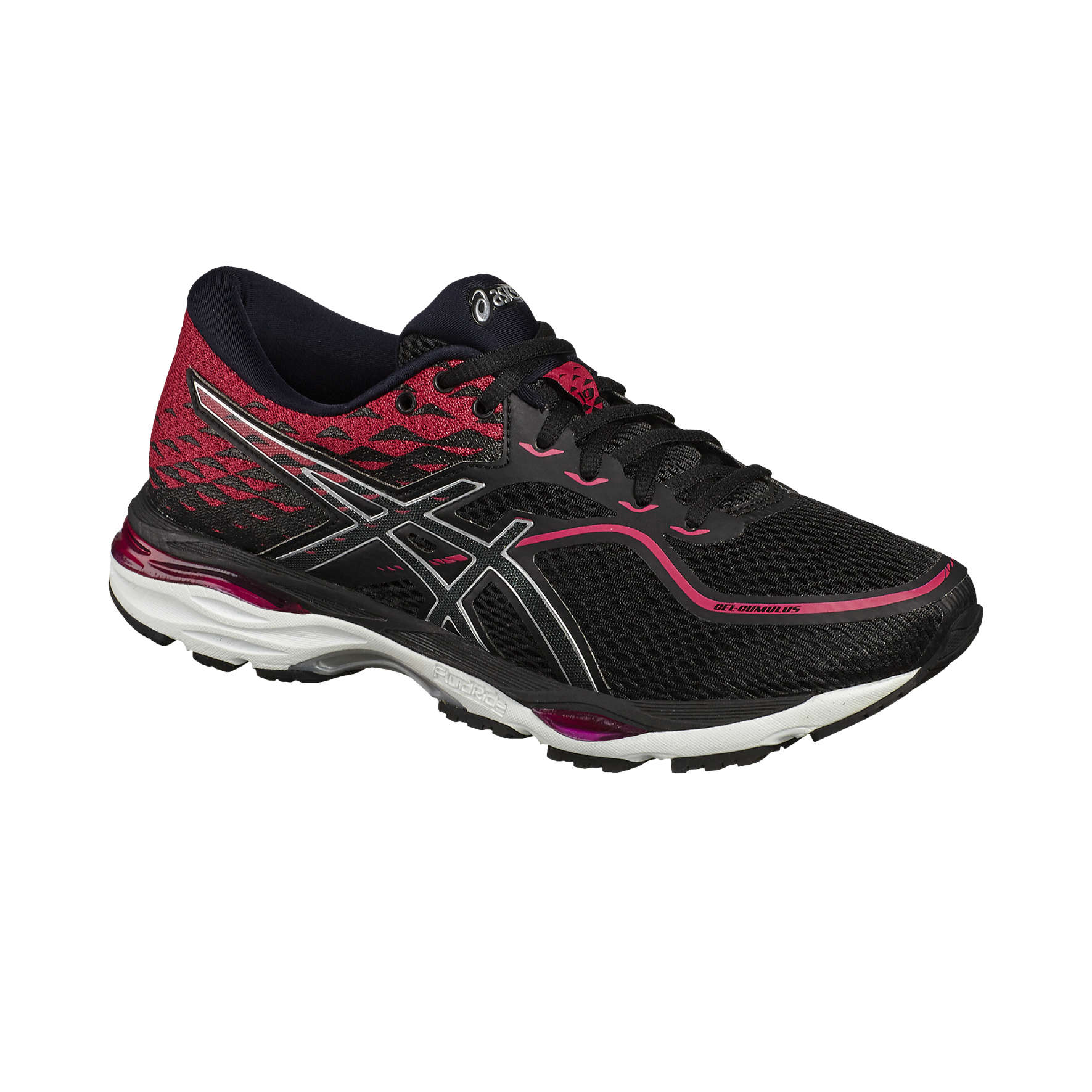 ASICS Gel Cumulus 19 Hardloopschoenen Zwart/Zilver/Roze Dames