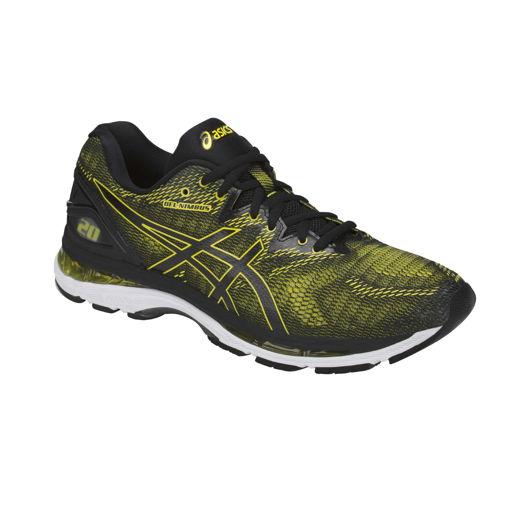 ASICS Gel Nimbus 20 Hardloopschoenen Geel Zwart Wit Heren koop je bij Futurumshop