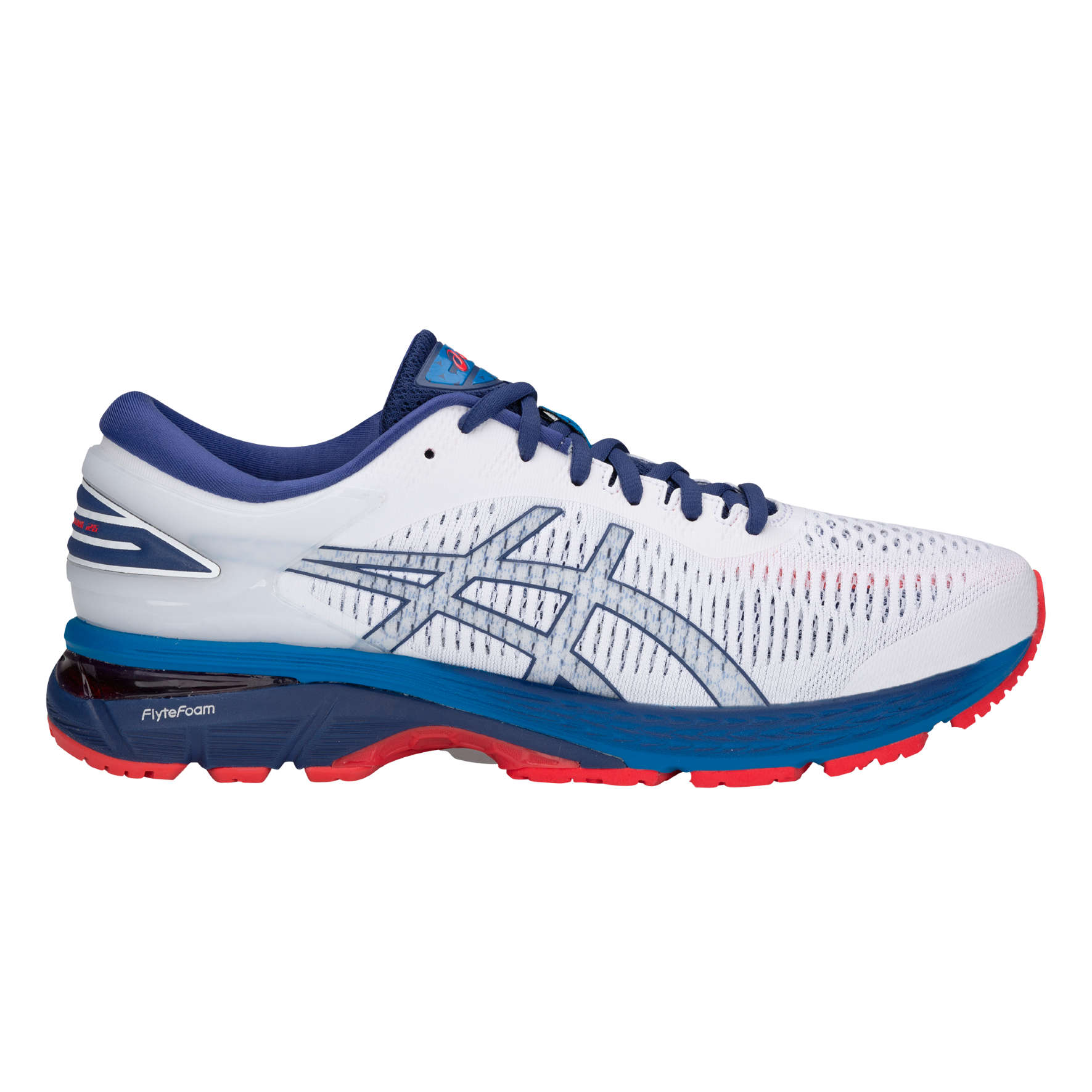 ASICS Gel Kayano 25 Hardloopschoenen Wit/Blauw Heren