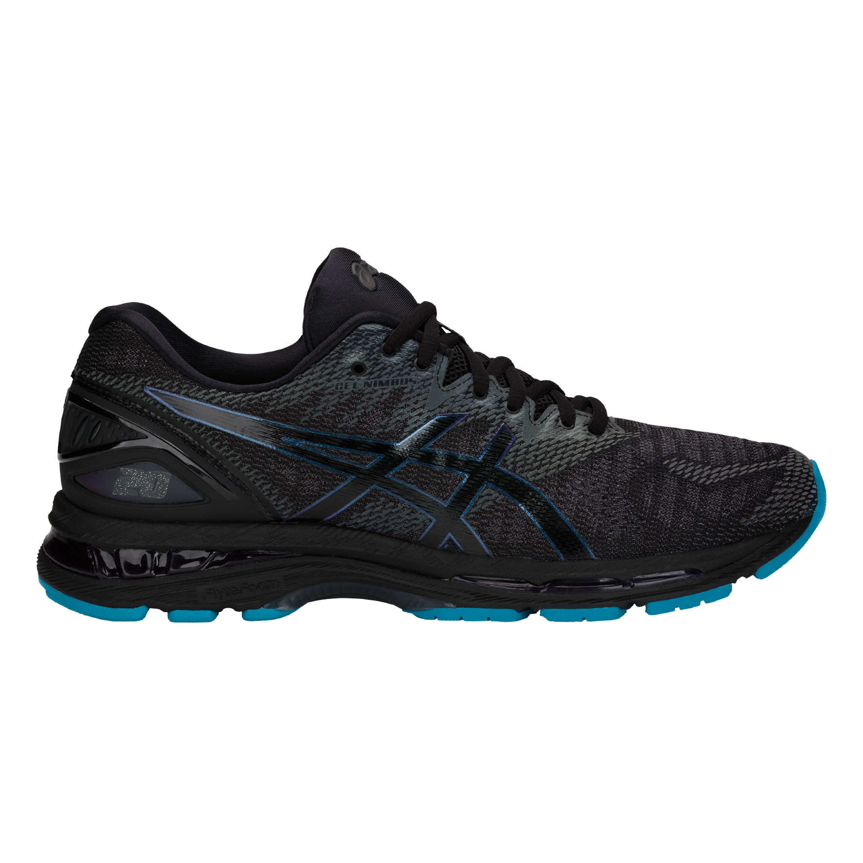 ASICS Gel Nimbus 20 Lite Show Hardloopschoenen Zwart Blauw Heren koop je bij Futurumshop