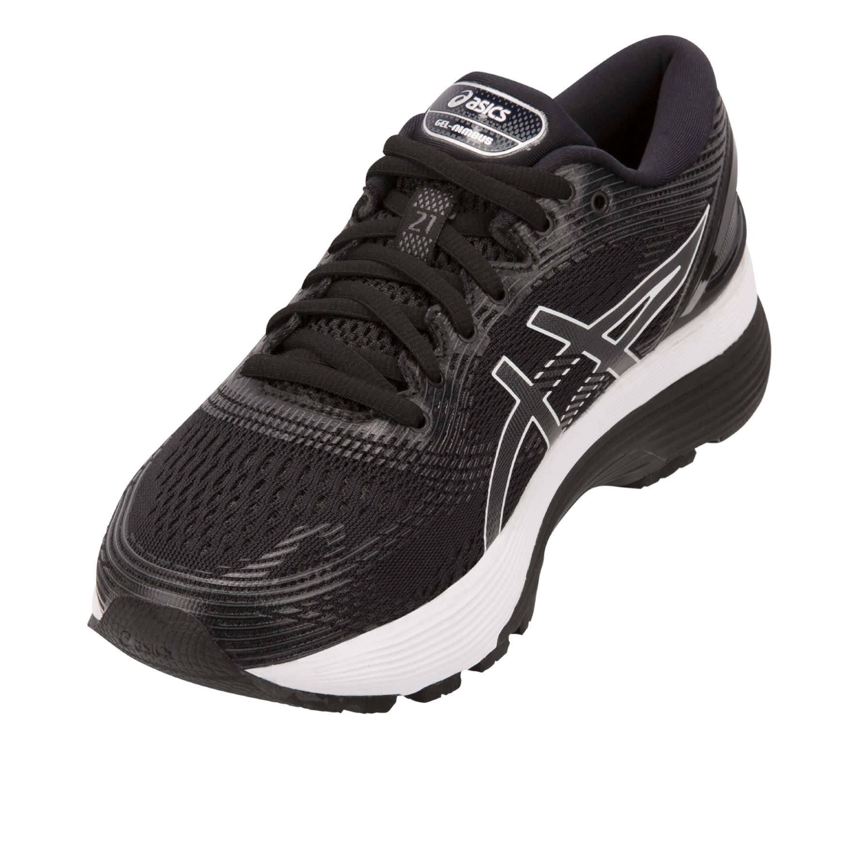 ASICS Gel Nimbus 21 Hardloopschoenen Zwart/Grijs Dames