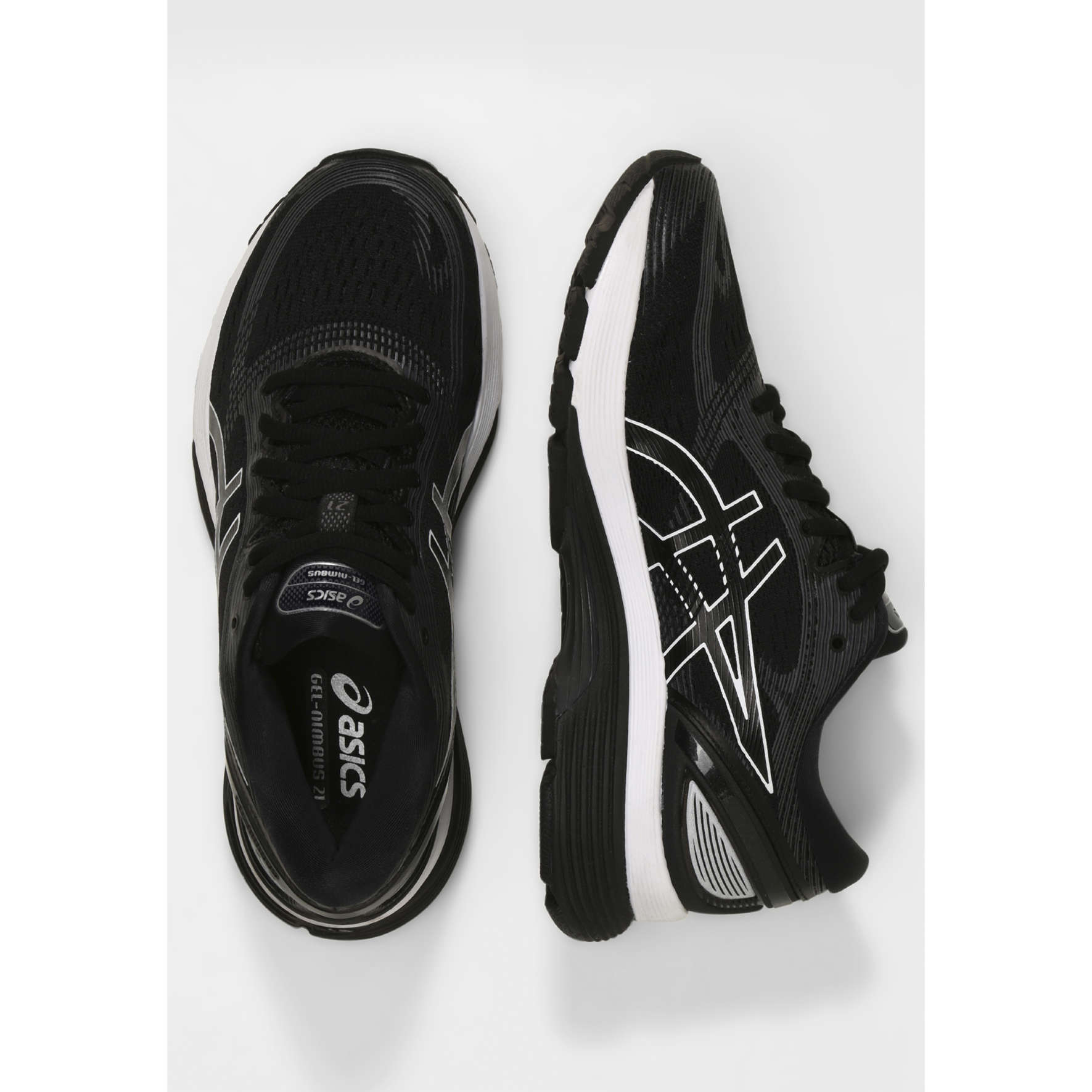 ASICS Gel Nimbus 21 Hardloopschoenen Zwart Grijs Dames koop je bij Futurumshop