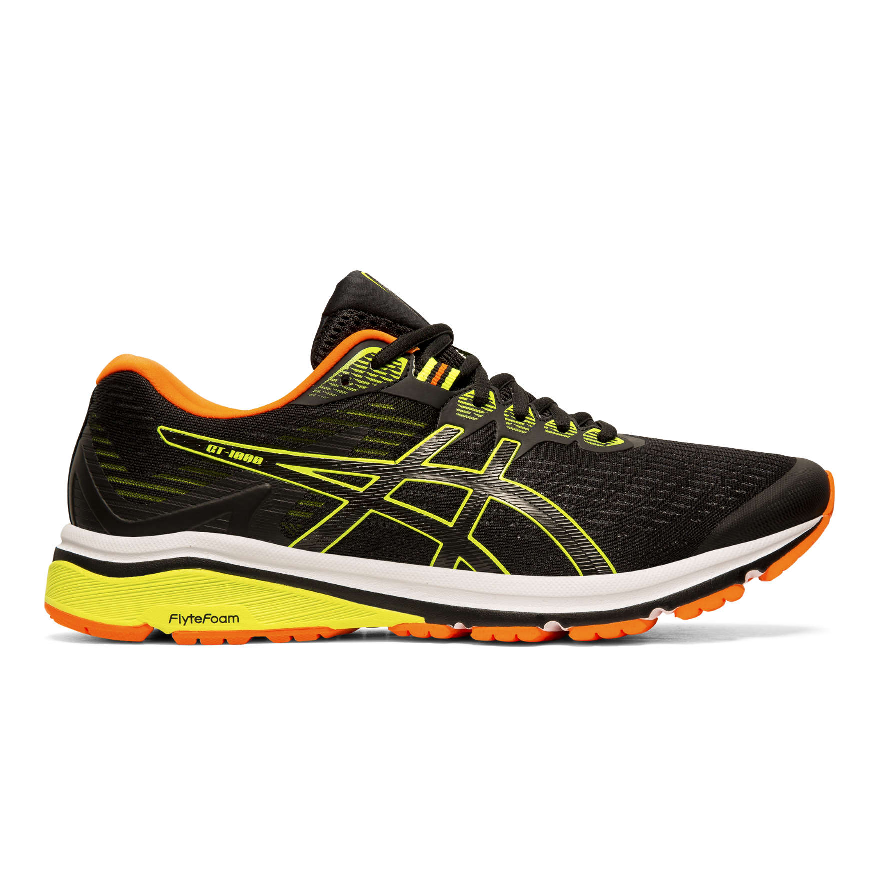 ASICS GT 1000 8 Hardloopschoenen Zwart Geel Oranje Heren koop je bij Futurumshop