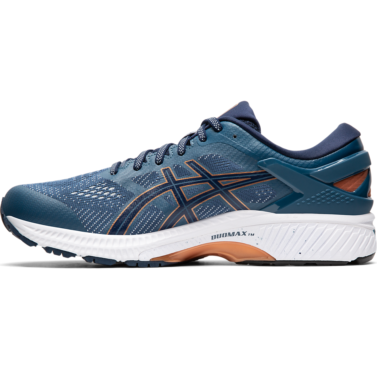 ASICS Gel Kayano 26 Hardloopschoenen Blauw Brons Heren koop je bij Futurumshop