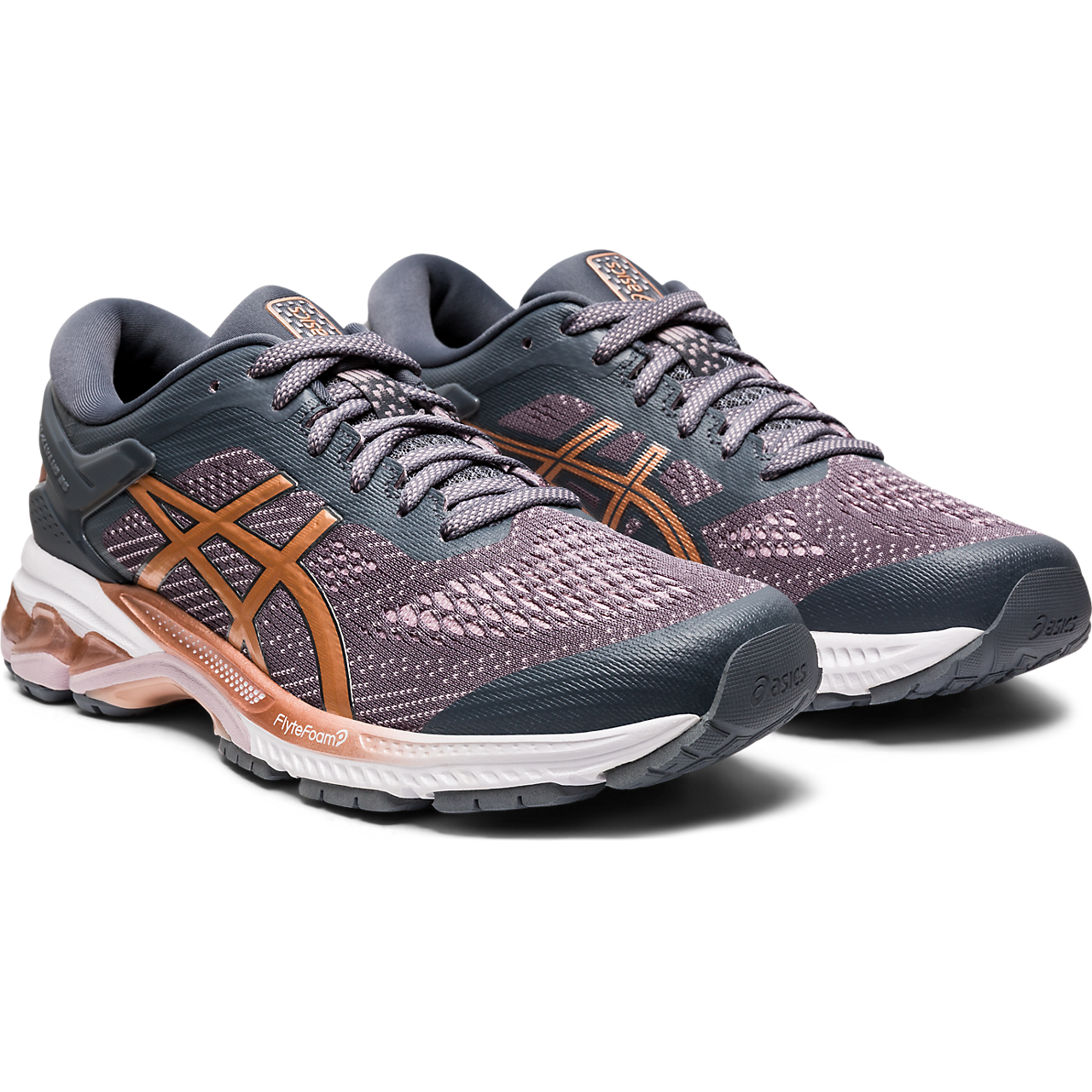 ASICS Gel Hardloopschoenen Grijs/Roze/Rose Goud Dames koop je bij Futurumshop.nl