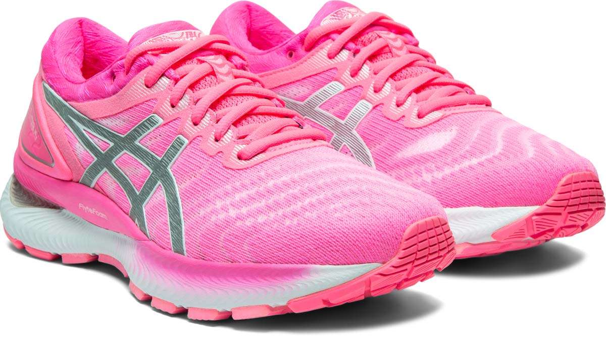 ASICS Gel Nimbus 22 Hardloopschoenen Roze/Zilver Dames