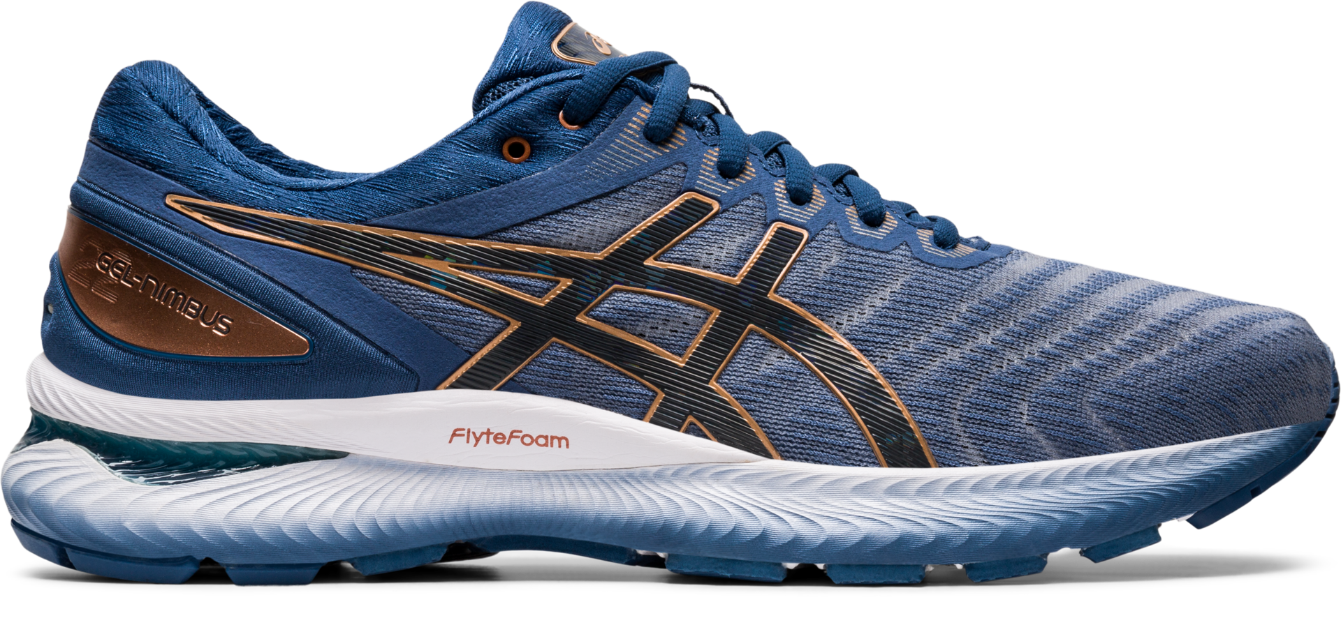 ASICS Gel Nimbus 22 Hardloopschoenen Blauw/Wit Heren