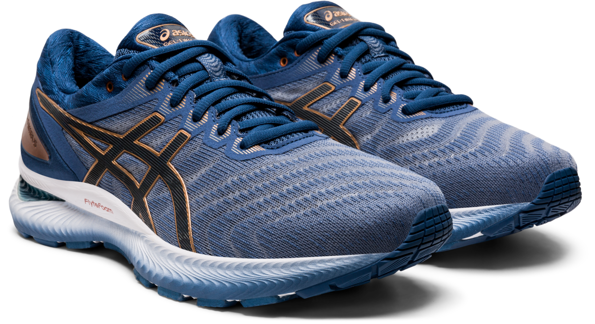 ASICS Gel Nimbus 22 Hardloopschoenen Blauw/Wit Heren