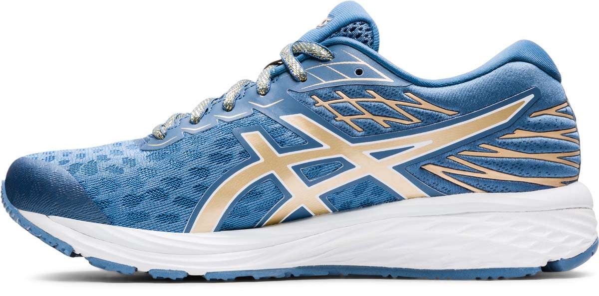 ASICS Gel Cumulus 21 Hardloopschoenen Blauw Goud Dames