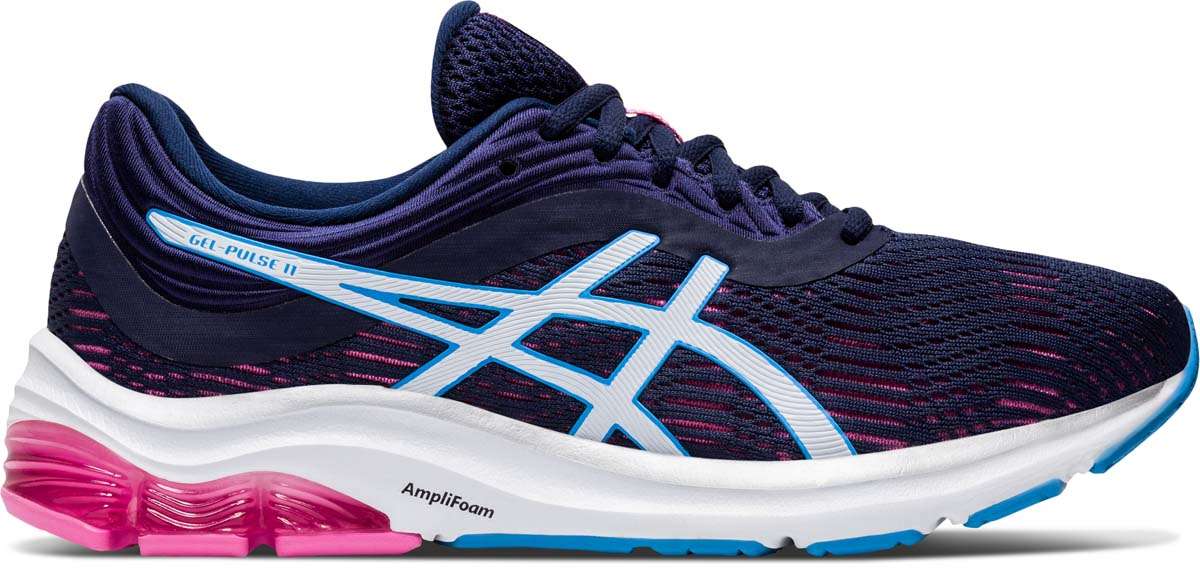 ASICS Gel Pulse 11 Hardloopschoenen Donkerblauw/Wit/Roze Dames