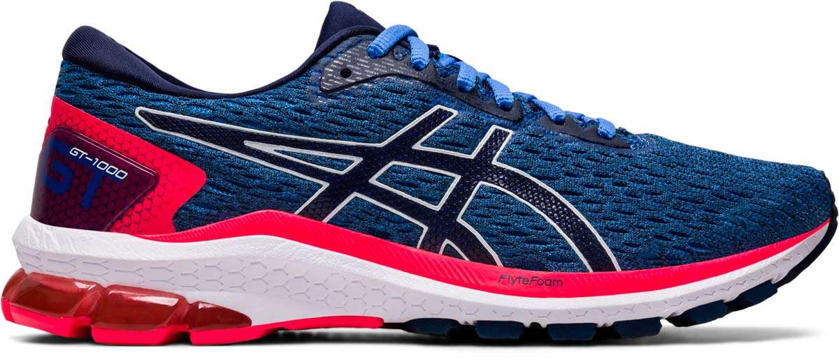 ASICS GT-1000 9 Hardloopschoenen Blauw/Zwart/Roze Dames koop je bij  Futurumshop.nl