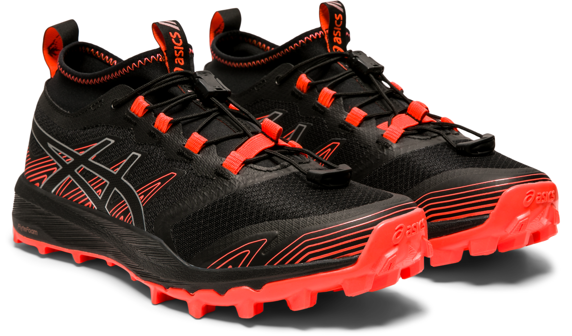 ASICS FujiTrabuco PRO Trail Hardloopschoenen Zwart/Rood Dames koop je bij  Futurumshop.nl