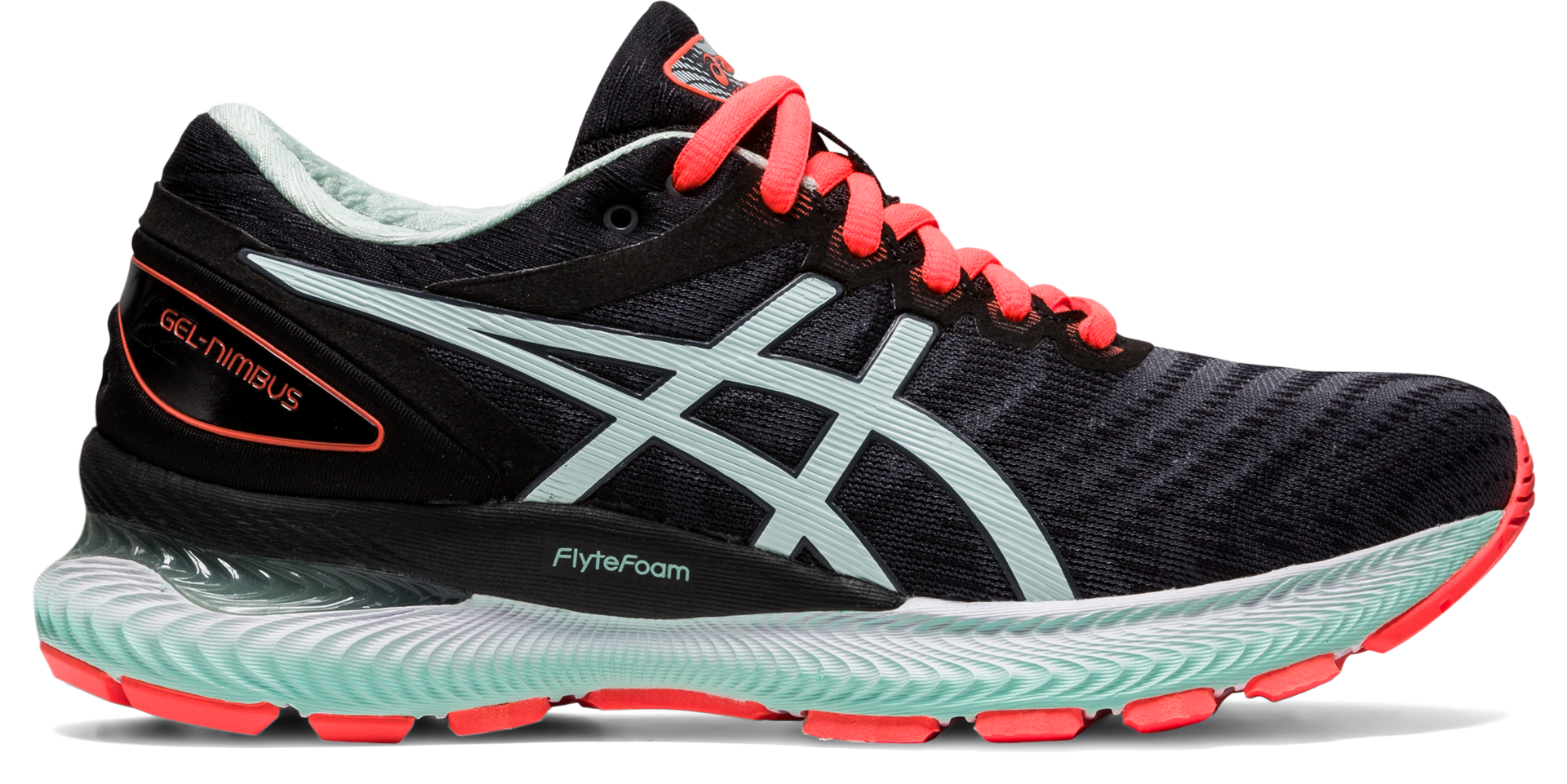 ASICS Gel Nimbus 22 Hardloopschoenen Zwart/Rood Dames