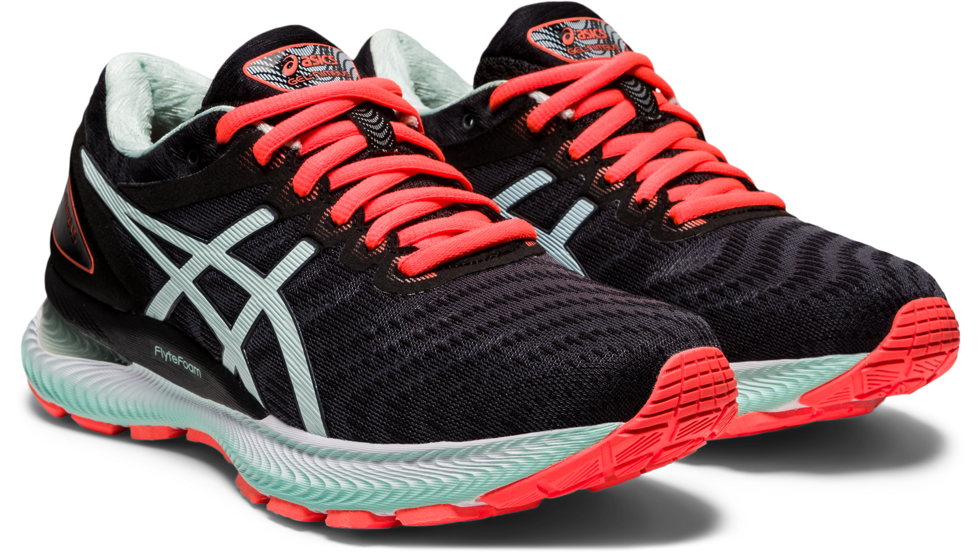 ASICS Gel Nimbus 22 Hardloopschoenen Zwart/Rood Dames