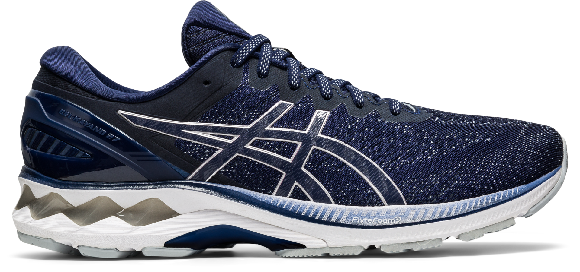 ASICS Gel Kayano 27 Hardloopschoenen Donkerblauw Heren koop je bij  Futurumshop.nl