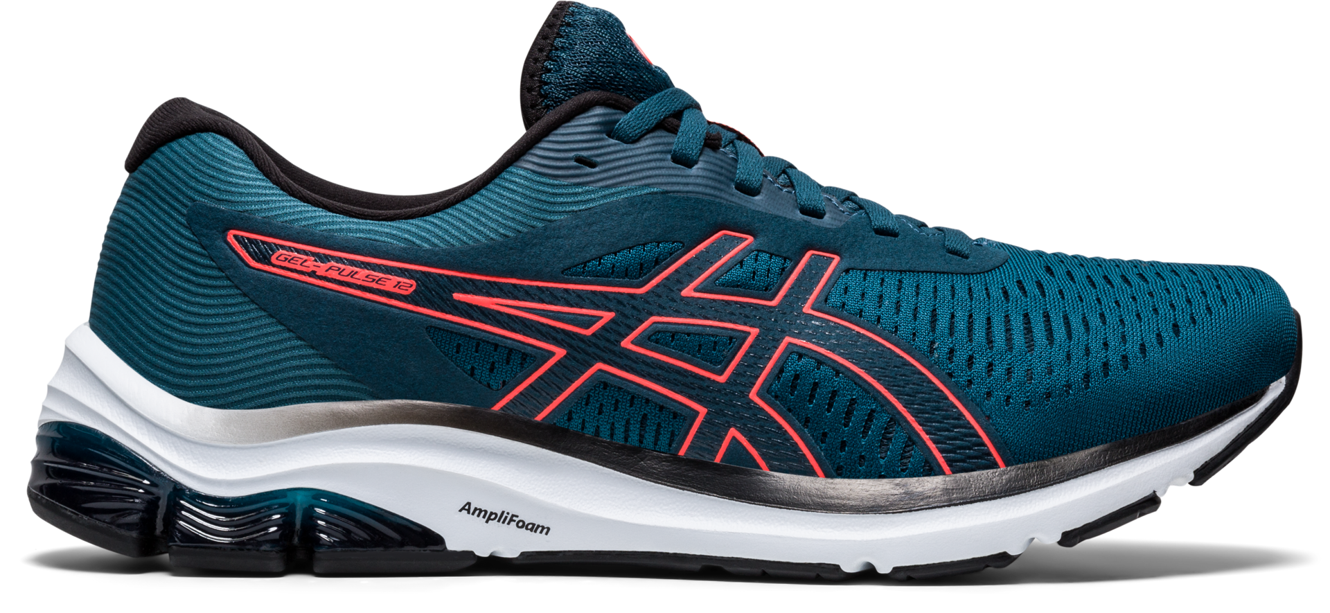 ASICS Gel-Pulse 12 Hardloopschoenen Donkerblauw/Rood Heren koop je bij  Futurumshop.nl