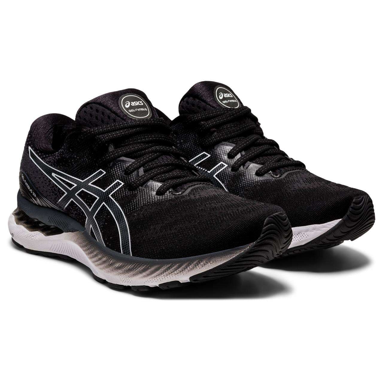 ASICS Gel Nimbus 23 Hardloopschoenen Zwart/Wit Dames koop je bij  Futurumshop.nl