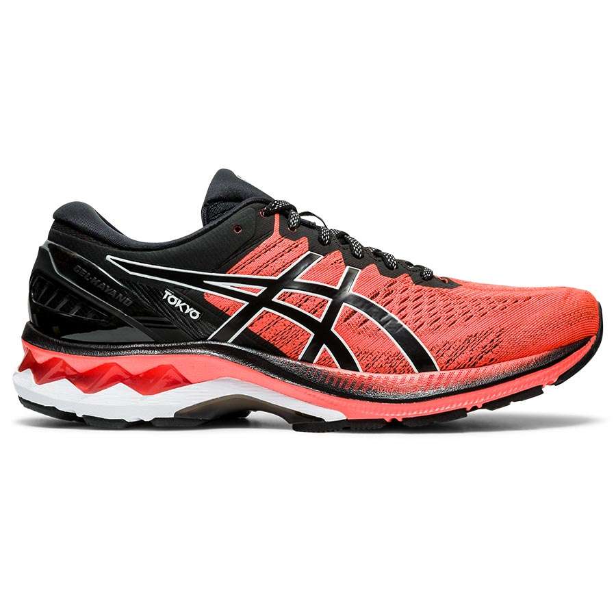 ASICS Gel Kayano 27 Tokyo Hardloopschoenen Rood Zwart Heren koop je bij Futurumshop