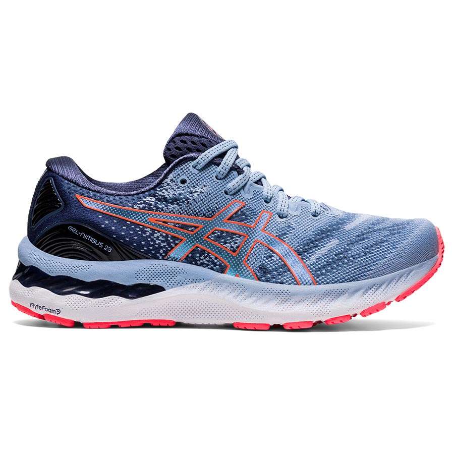 ASICS Gel Nimbus 23 Hardloopschoenen Grijs/Zwart/Rood Dames