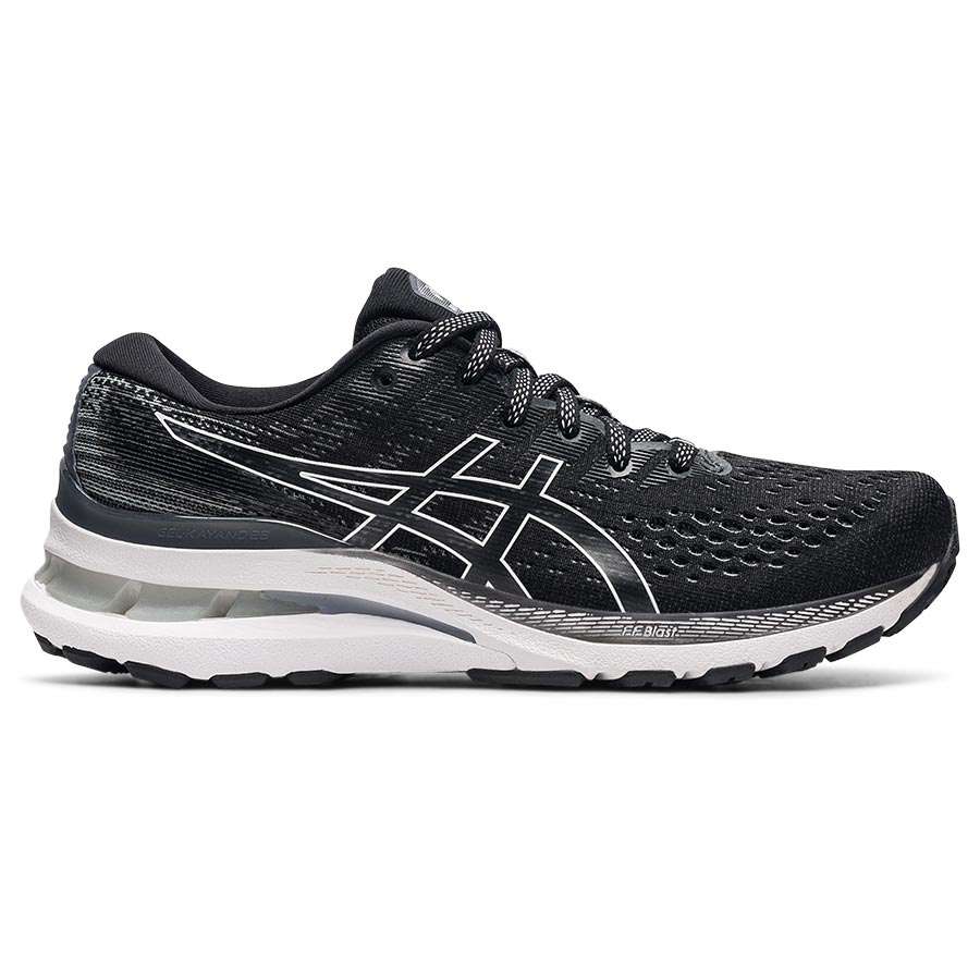 ASICS Gel Kayano 28 Hardloopschoenen Zwart/Wit Dames