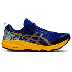 ASICS Fuji Lite 2 Trail Hardloopschoenen Blauw/Geel Heren koop je bij  Futurumshop.nl