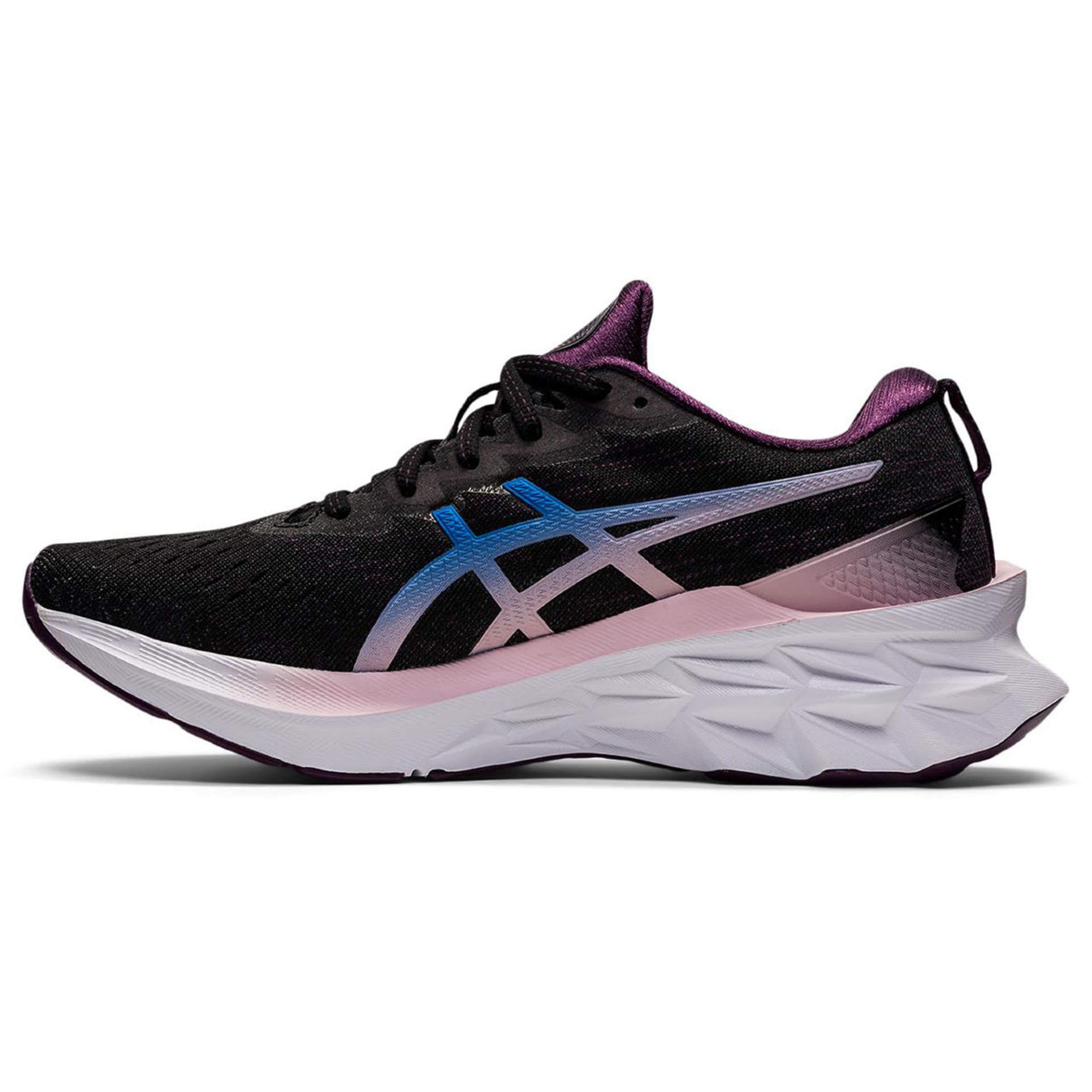 ASICS Novablast 2 Hardloopschoenen Zwart/Lichtroze/Blauw Dames