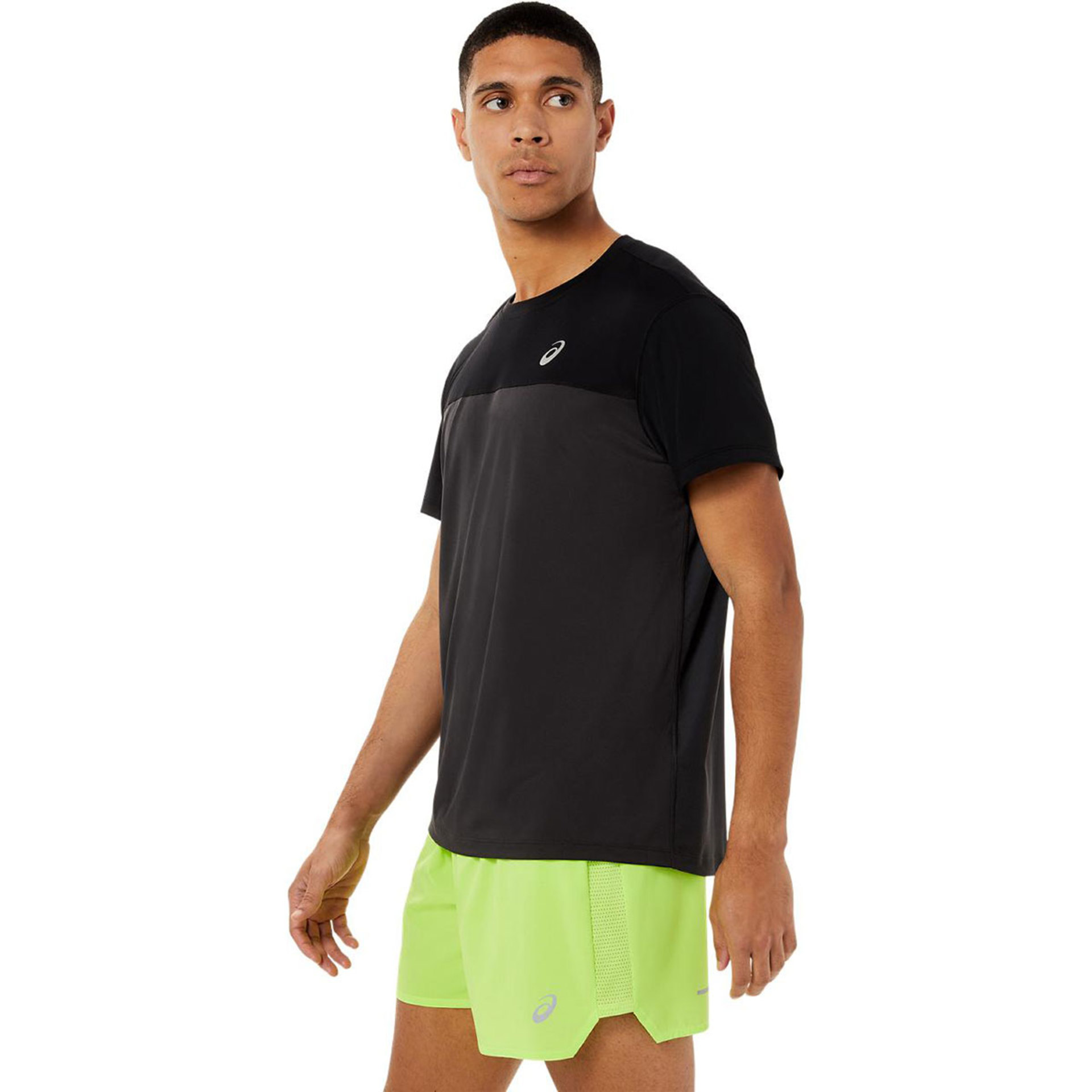 ASICS Race Hardloopshirt Korte Mouwen Zwart/Grijs Heren