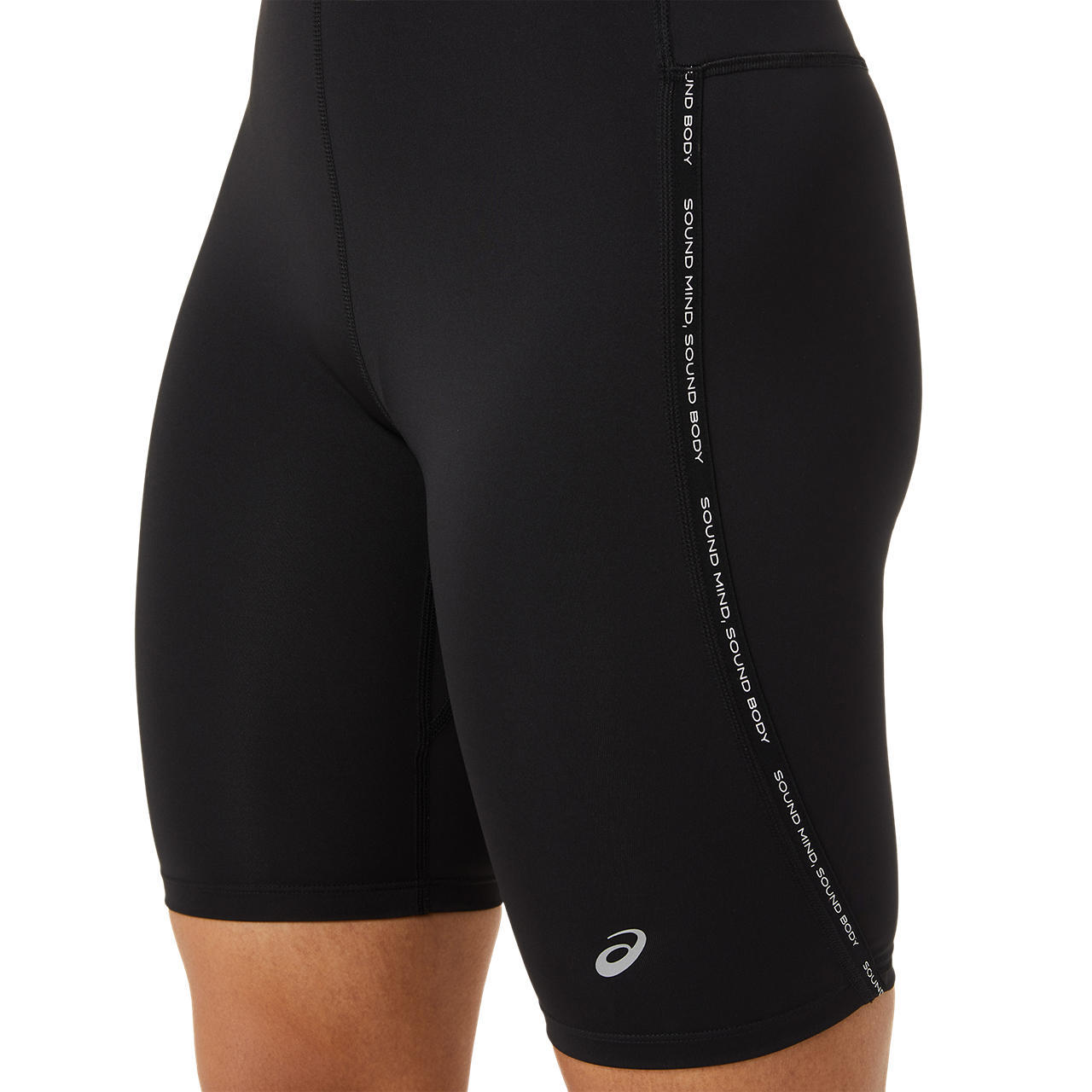 Mesing Sportbroek Dames Kort Hardloopshort Hoge Taille Sport Shorts Ademende Fitnessbroek met Binnenslip DK3085W-Black-L