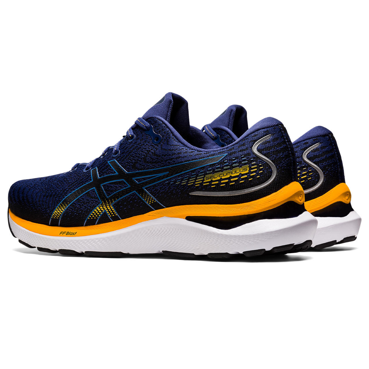 ASICS Gel Cumulus 24 Hardloopschoenen Donkerblauw/Oranje Heren koop je bij  Futurumshop.nl