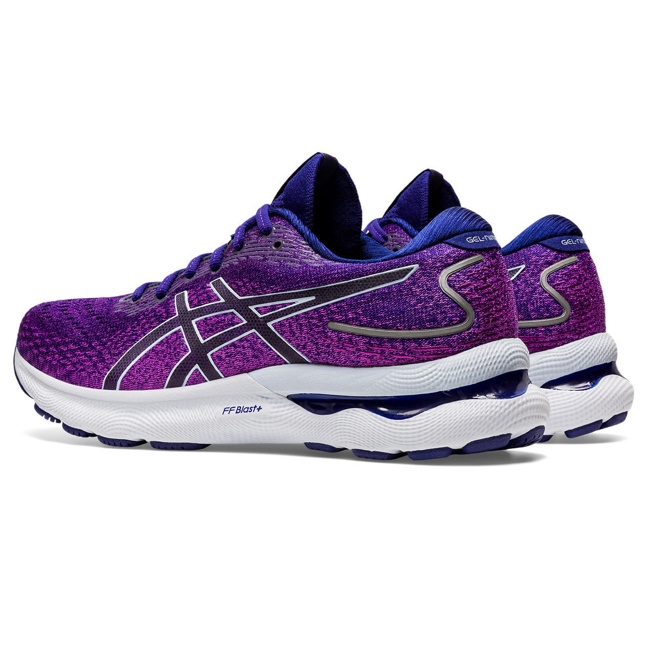 ASICS Gel-Nimbus 24 Hardloopschoenen Paars/Blauw/Wit Dames koop je bij  Futurumshop.nl