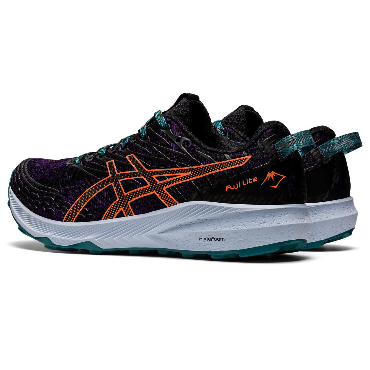 ASICS Fuji Lite 3 Trail Hardloopschoenen Donkerpaars/Zwart/Oranje Dames