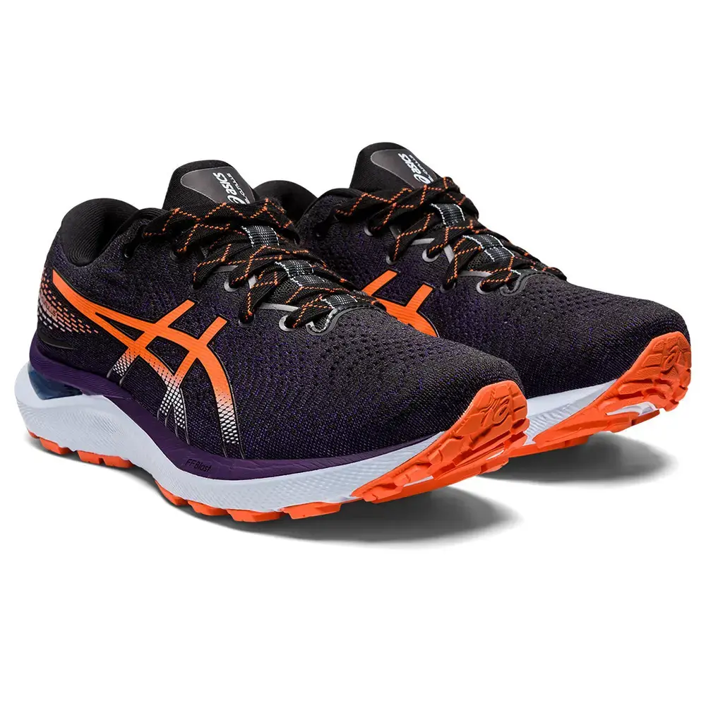 ASICS Gel-Cumulus 24 Trail Hardloopschoenen Donkerpaars/Zwart/Oranje Dames