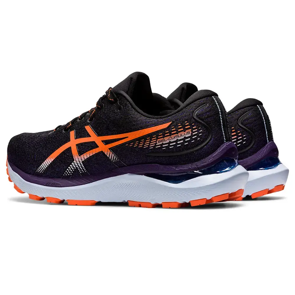 ASICS Gel-Cumulus 24 Trail Hardloopschoenen Donkerpaars/Zwart/Oranje Dames