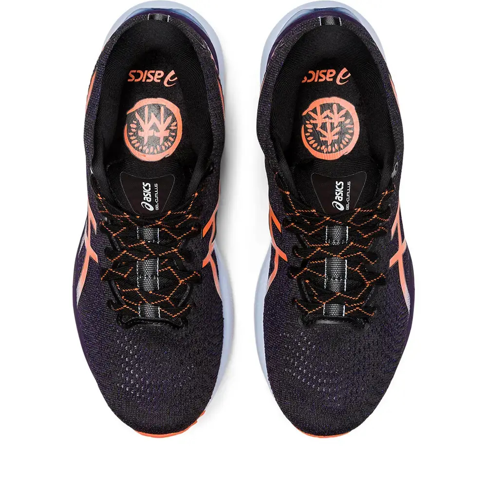 ASICS Gel-Cumulus 24 Trail Hardloopschoenen Donkerpaars/Zwart/Oranje Dames