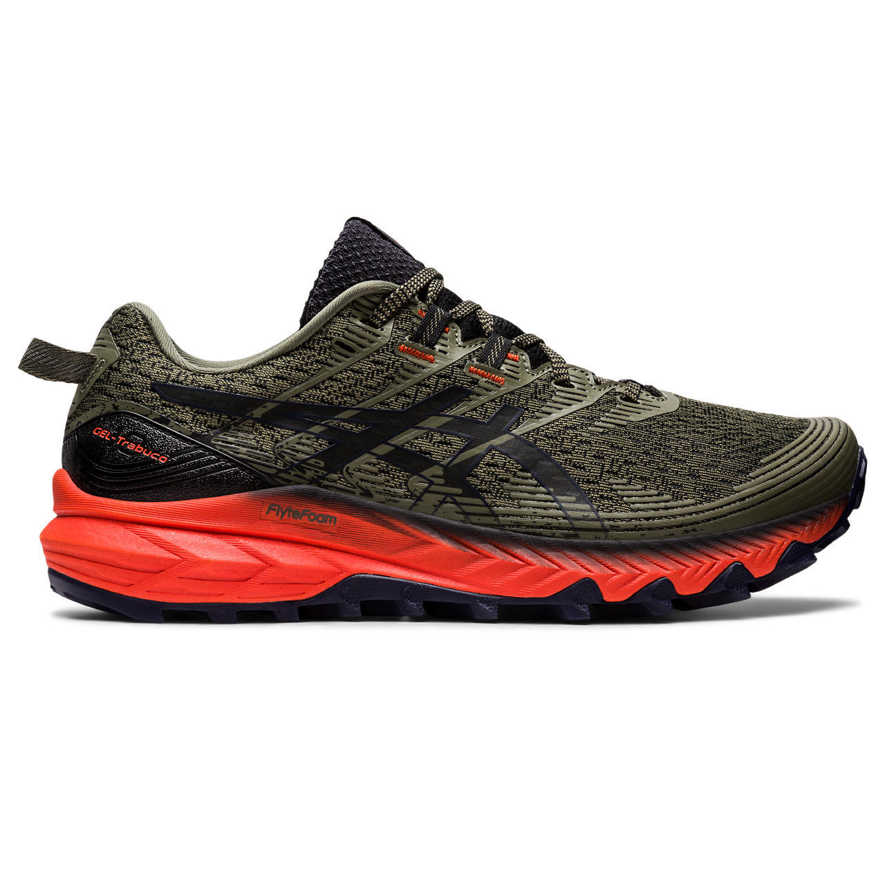 ASICS GEL-Trabuco 10 Trail Hardloopschoenen Groen/Zwart/Rood Heren