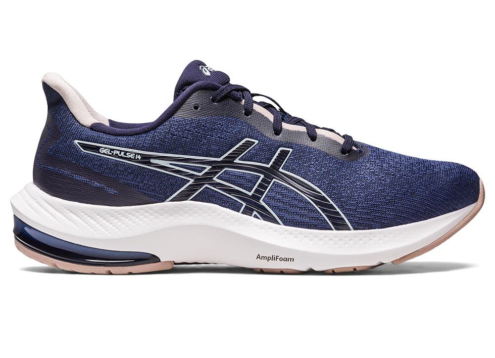 progressief regeling effect ASICS Gel-Pulse 14 Hardloopschoenen Donkerblauw/Wit Dames koop je bij  Futurumshop.nl