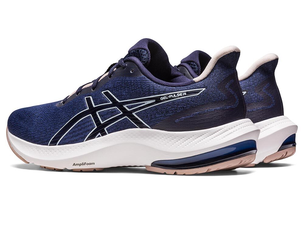 ASICS Gel-Pulse 14 Hardloopschoenen Donkerblauw/Wit Dames