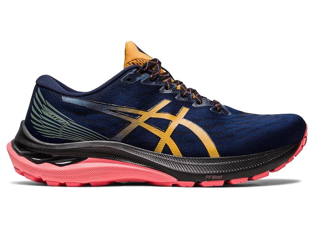 ASICS GT-2000 11 Trail Hardloopschoenen Donkerblauw/Oranje/Roze Dames