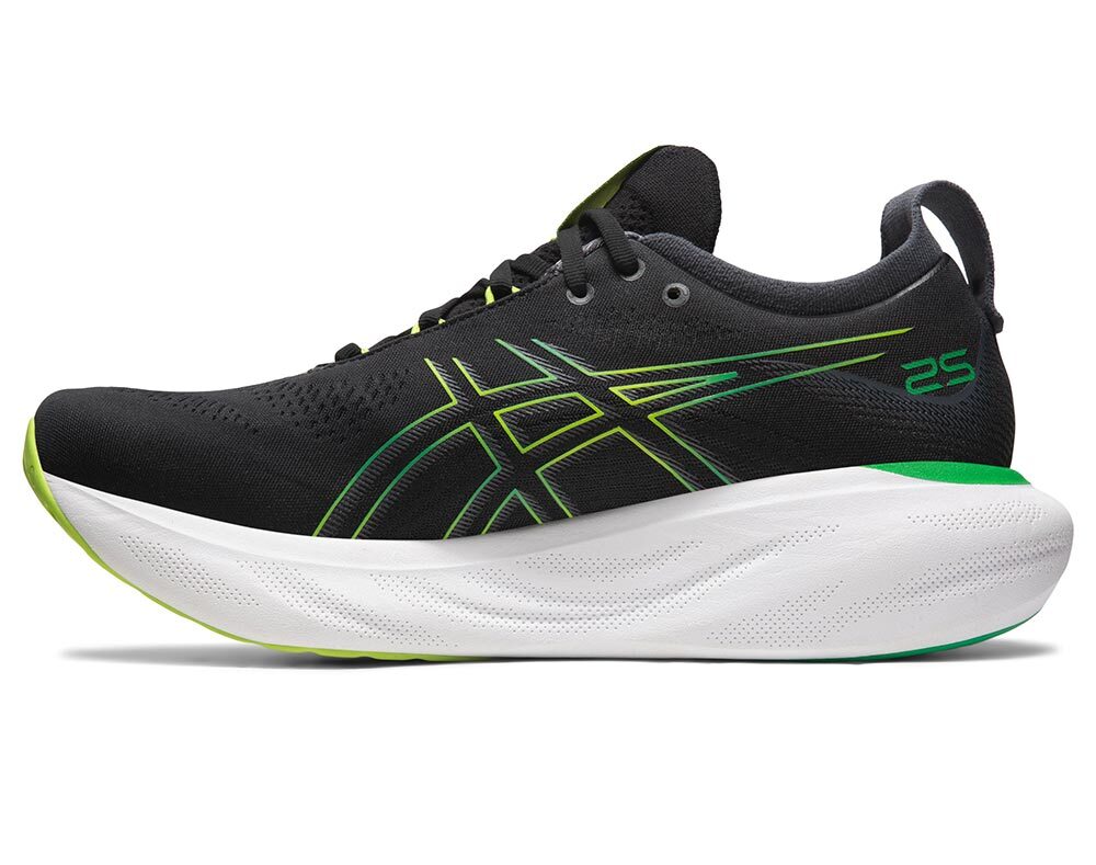 ASICS Gel-Nimbus 25 Hardloopschoenen Zwart/Groen/Geel Heren