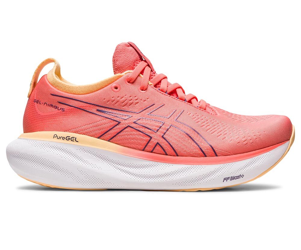 ASICS Gel Nimbus 25 Hardloopschoenen Roze Paars Wit Dames koop je bij Futurumshop