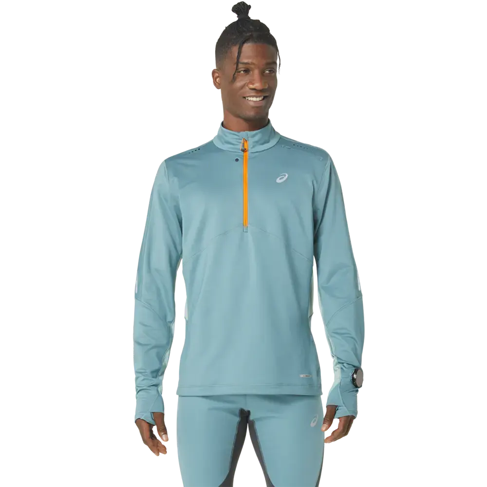 ASICS Winter Run 1/2 zip Mid Layer Hardloopshirt Lange Mouwen Blauw Heren