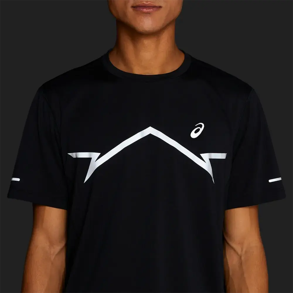 ASICS Lite-Show Hardloopshirt Korte Mouwen Zwart Heren