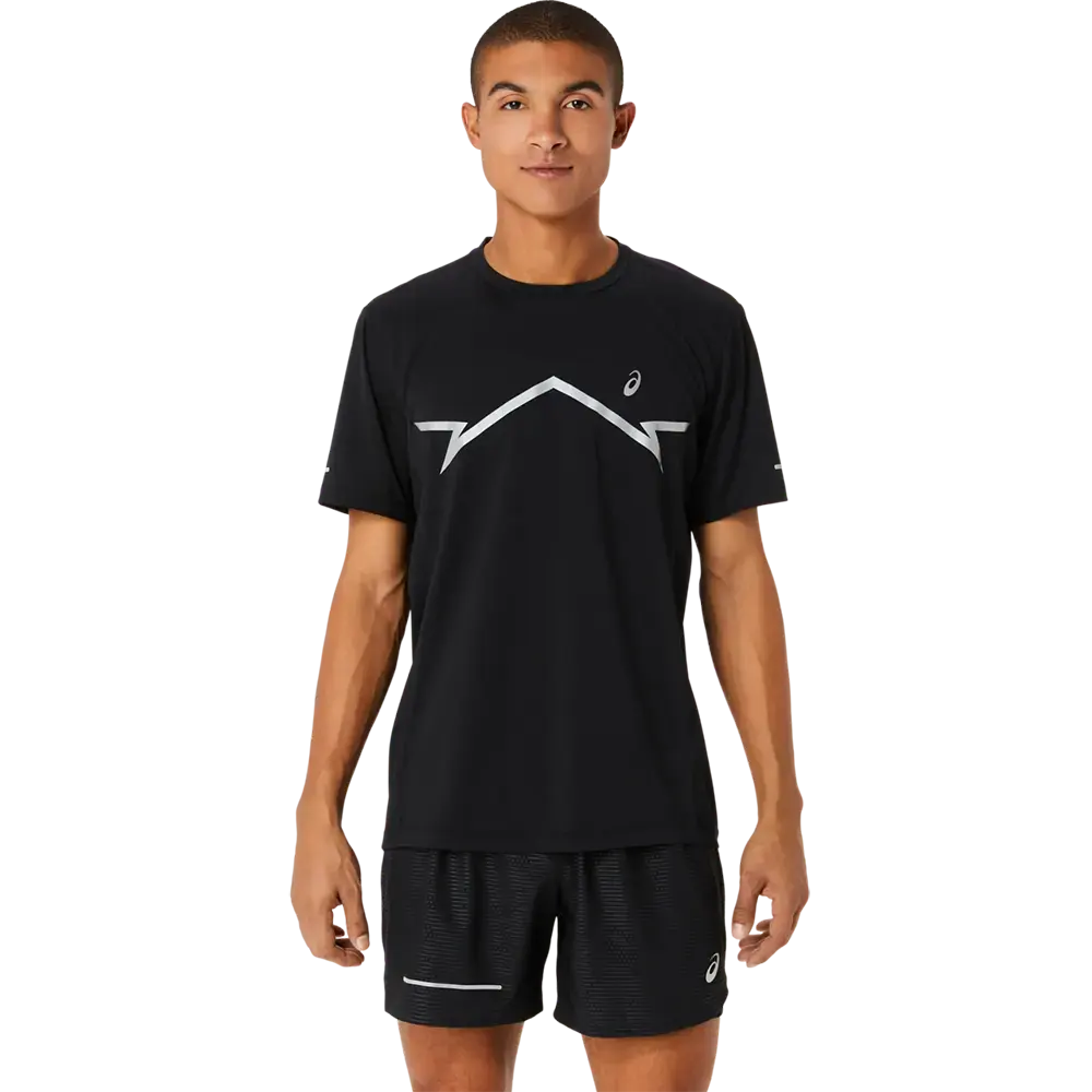 ASICS Lite-Show Hardloopshirt Korte Mouwen Zwart Heren