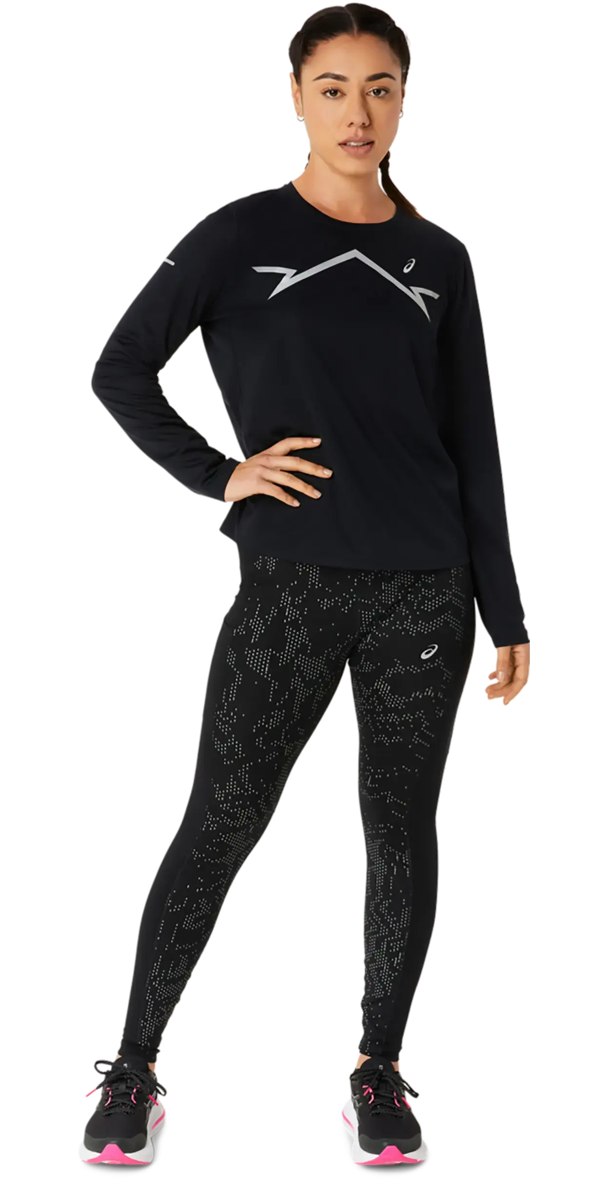 ASICS Lite-Show Hardloopshirt Lange Mouwen Zwart Dames