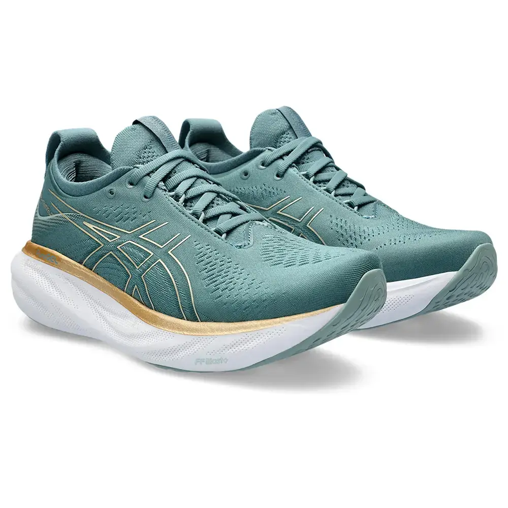 ASICS Gel-Nimbus 25 Hardloopschoenen Groen/Wit Dames