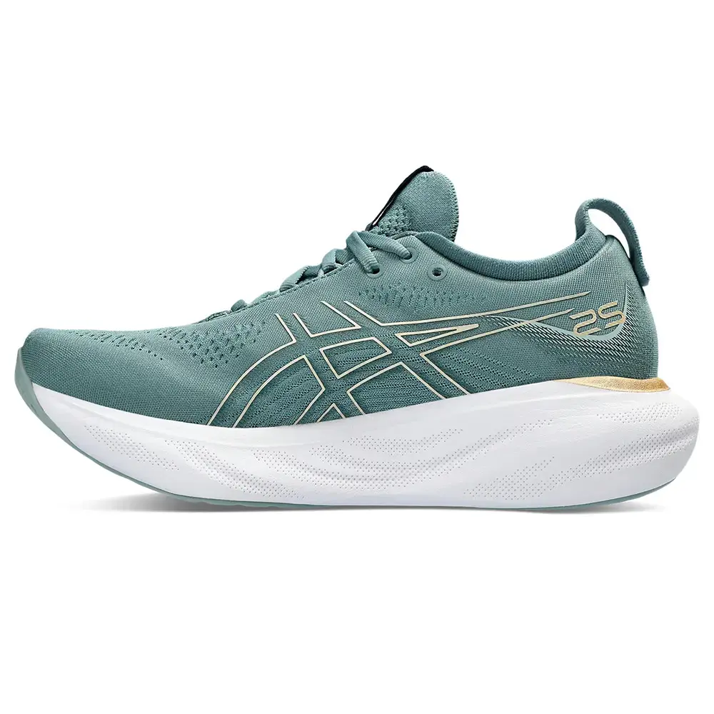 ASICS Gel-Nimbus 25 Hardloopschoenen Groen/Wit Dames