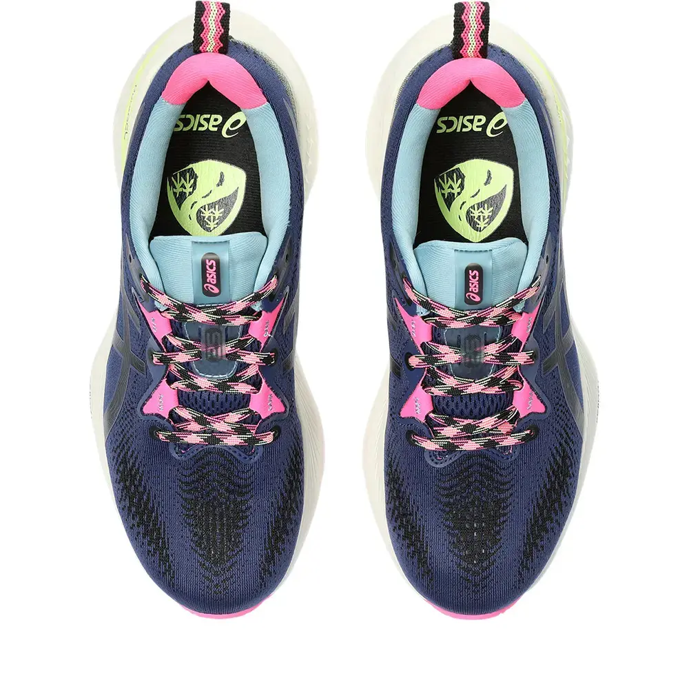 Gel Cumulus 25 Trail Hardloopschoenen Donkerblauw Roze Dames
