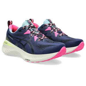 ASICS Gel-Cumulus 25 Trail Hardloopschoenen Donkerblauw/Roze Dames