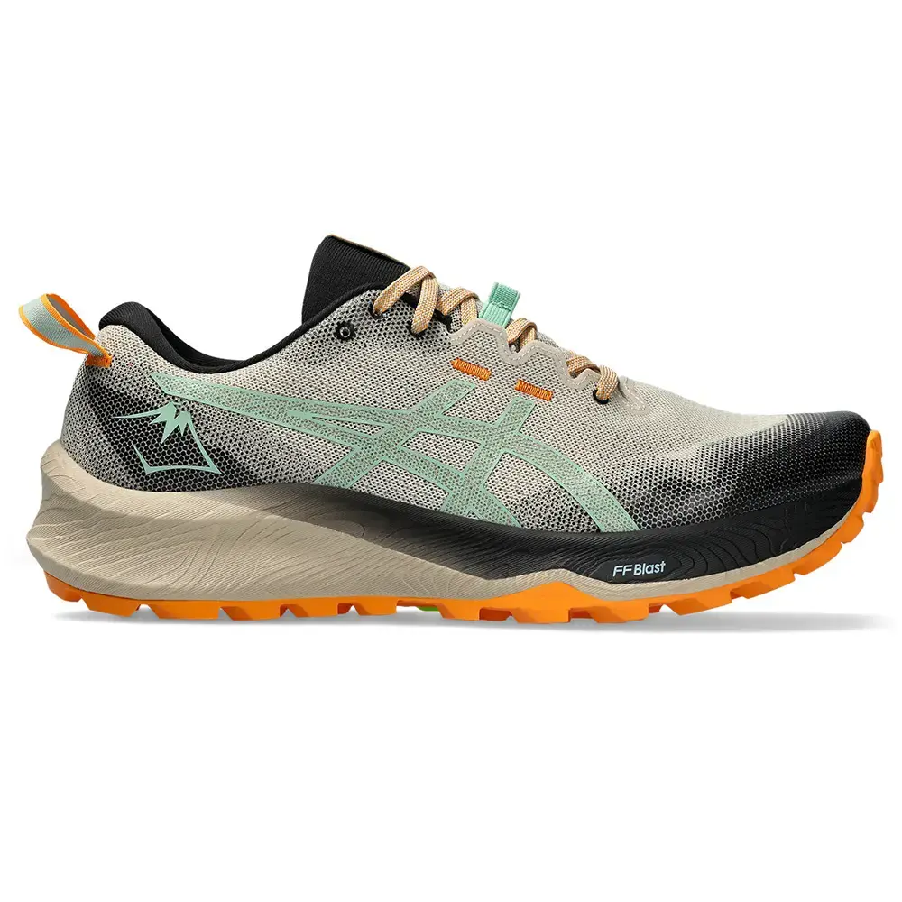 ASICS Gel-Trabuco 12 Trail Hardloopschoenen Grijs/Groen/Oranje Heren