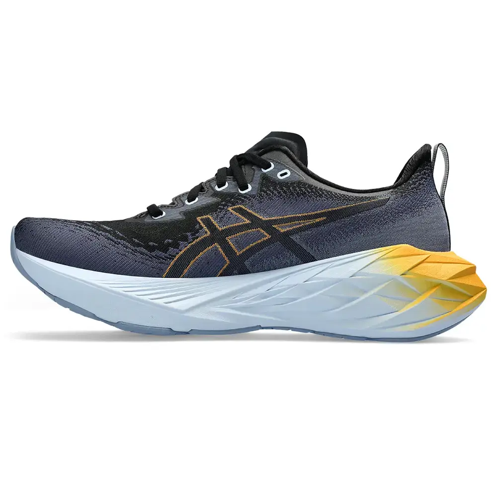ASICS Novablast 4 Hardloopschoenen Zwart Donkergeel Heren koop je